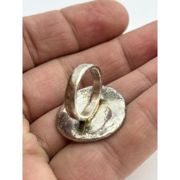 Tous 925 Sterling Silver Modernist Ring SIZE 6 (19.5 Grams! - Picture 8 of 12